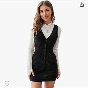 NWOT! SheIn V Neck Corduroy Mini Dress
